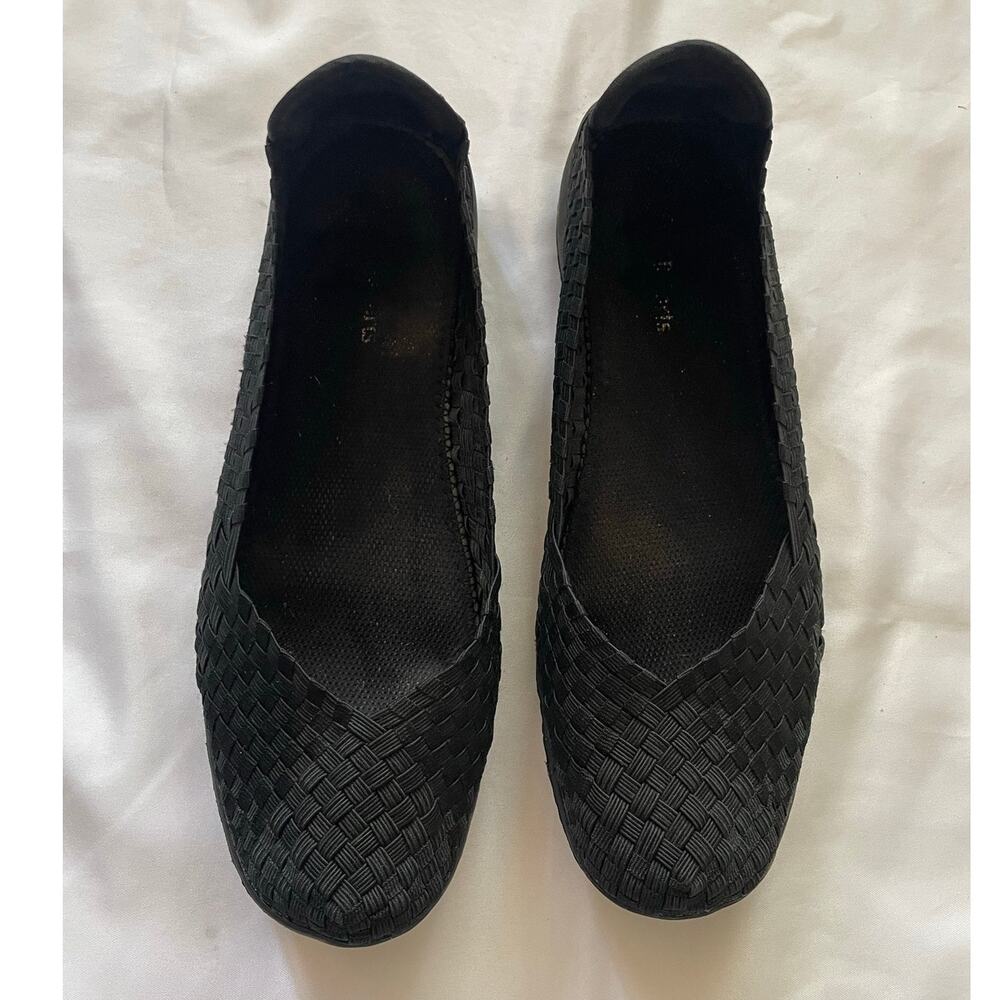 CC Resorts Sugar Women's Black Woven Elastic Comfort Flats Size 39 8 / 8.5